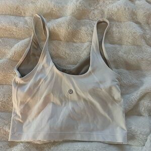 Lululemon Athletica Cream Crop Top with Wide Straps